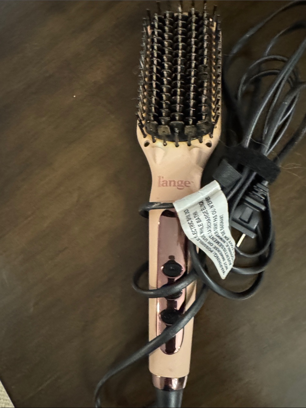 Lange Rose Gold Heated Straightening Brush